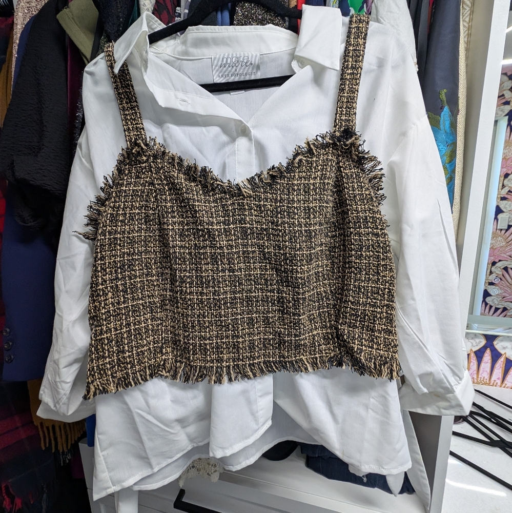 Mare Mare & Anthropologie Layered Vest NWOT, size 1X